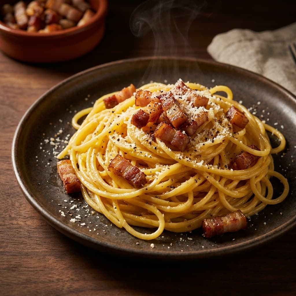 Carbonara preparata secondo il Metodo Pancia Piena